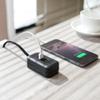 Globe Electric 78300 Charging Station with 6ft Fabric Extension Cord, 2X USB-A Charging Ports, 1x USB-C Charging Port, Right Angle Plug, 120 Volts, Black, Electronics, Home Improvement view 4