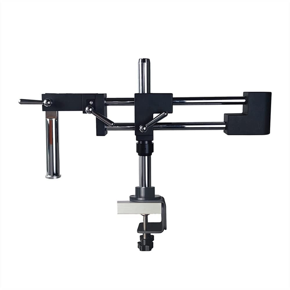 Microscope Accessories Kit Microscope Clamp Double Boom Stand Holder Bracket Arm Lab Industrial Zoom Trinocular Stereo Camera Microscopio Phone Repair Tool Microscope Slides (Color : C)