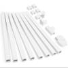 126in Cord Hider Kit, ZhiYo Cord Covers for Wall Mounted TV, Paintable Wire Cover for Cords, TV Cable Hider Wall Kit, Cable Cover Wire Management, White Cords Concealer, 8 x L15.7in W0.95in H0.55in view 1