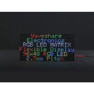 Coolwell Full Color RGB Flexible LED Matrix Panel for Raspberry Pi 4B+ 4B 3B+ 3B 2B+ Zero W WH Pico ESP32 Ardui 2.5mm Pitch 9648 Pixels Adjustable Brightness and Bendable PCB