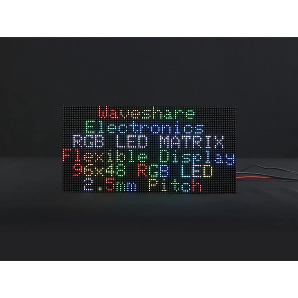 Coolwell Full Color RGB Flexible LED Matrix Panel for Raspberry Pi 4B+ 4B 3B+ 3B 2B+ Zero W WH Pico ESP32 Ardui 2.5mm Pitch 9648 Pixels Adjustable Brightness and Bendable PCB