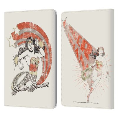 Head Case Designs Officially Licensed Wonder Woman DC Comics Distressed Vintage Art Leather Book Wallet Case Cover Compatible with Kindle Paperwhite 1/2 / 3