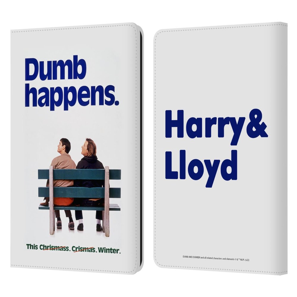 Head Case Designs Officially Licensed Dumb and Dumber Dumb Happens Key Art Leather Wallet Case Compatible with Kindle Paperwhite 1/2 / 3
