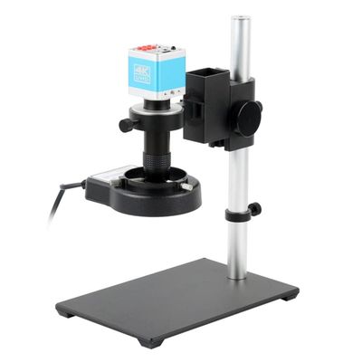 4K 41MP UHD I_MX334 Digital Industrial Video Microscope Camera + 180X 300X 200X 500X C Mount Lens for PCB Soldering Phone Repair PCB Inspection (Color : Long Focal 130X)