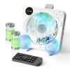 Desobry Portable Bluetooth CD Player with Speakers Wall CD Player for Home with Remote Control FM Radio Digital Screen Headphone Jack Support AUX view 1