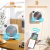 Desobry Portable Bluetooth CD Player with Speakers Wall CD Player for Home with Remote Control FM Radio Digital Screen Headphone Jack Support AUX view 3