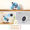 Desobry Portable Bluetooth CD Player with Speakers Wall CD Player for Home with Remote Control FM Radio Digital Screen Headphone Jack Support AUX view 4