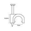 Abnii Cable Clips, 100 Pcs, 7mm, Wire Wall Clips with Steel Nails, Cable Management Organizer Clips, Cable Tacks Coax Holder Clips, RG6 RG59 CAT6 RJ45 Cable Cord Clips, White view 2