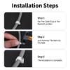 Abnii Cable Clips, 100 Pcs, 7mm, Wire Wall Clips with Steel Nails, Cable Management Organizer Clips, Cable Tacks Coax Holder Clips, RG6 RG59 CAT6 RJ45 Cable Cord Clips, White view 3