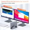 USB C Docking Station Dual Monitor, 15 in 1 USB C Dock Dual HDMI with 65W Power Supply for Lenovo, HP, Dell, Surface, Dual 4K HDMI Docking Station with Vertical Stand for MacBook Pro/Air view 2