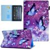 Case for Amazon Kindle Fire HD 8 and Fire HD 8 Plus Tablet Case (12th/10th Generation 2024/2022/2020 Release), Funut PU Leather Slim Smart Cover Tablet Case with Auto Wake/Sleep, Purple Butterfly view 1