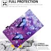 Case for Amazon Kindle Fire HD 8 and Fire HD 8 Plus Tablet Case (12th/10th Generation 2024/2022/2020 Release), Funut PU Leather Slim Smart Cover Tablet Case with Auto Wake/Sleep, Purple Butterfly view 2