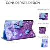 Case for Amazon Kindle Fire HD 8 and Fire HD 8 Plus Tablet Case (12th/10th Generation 2024/2022/2020 Release), Funut PU Leather Slim Smart Cover Tablet Case with Auto Wake/Sleep, Purple Butterfly view 3