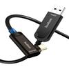huaham USB A to USB C Fiber Optic Right Angled Cable 33FT, 10Gbps USB 3.2 Gen2 USB C Cable, Ultra Slim & Long Distance USB Cable with Germany SiliconLine Chip for Logitech 4K Camera,Video Conference view 1