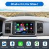 Double Din Car Stereo Radio Wireless CarPlay Wireless Android Auto, 7in Touchscreen Car Audio Receiver with Bluetooth,Rearview Camera,AM/FM, GPS Navigation,Mirror Link,Subwoofer,USB/AUX/SWC view 2