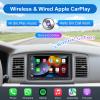 Double Din Car Stereo Radio Wireless CarPlay Wireless Android Auto, 7in Touchscreen Car Audio Receiver with Bluetooth,Rearview Camera,AM/FM, GPS Navigation,Mirror Link,Subwoofer,USB/AUX/SWC view 3