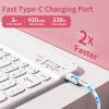 aoub Keyboard Case for iPad (A16) 11th Gen 11 Inch 2025, iPad 10th Generation 10.9 inch 2022 with Pencil Holder, Stand Folio Detachable Wireless Bluetooth Rechargeable Keyboard, Pink view 3