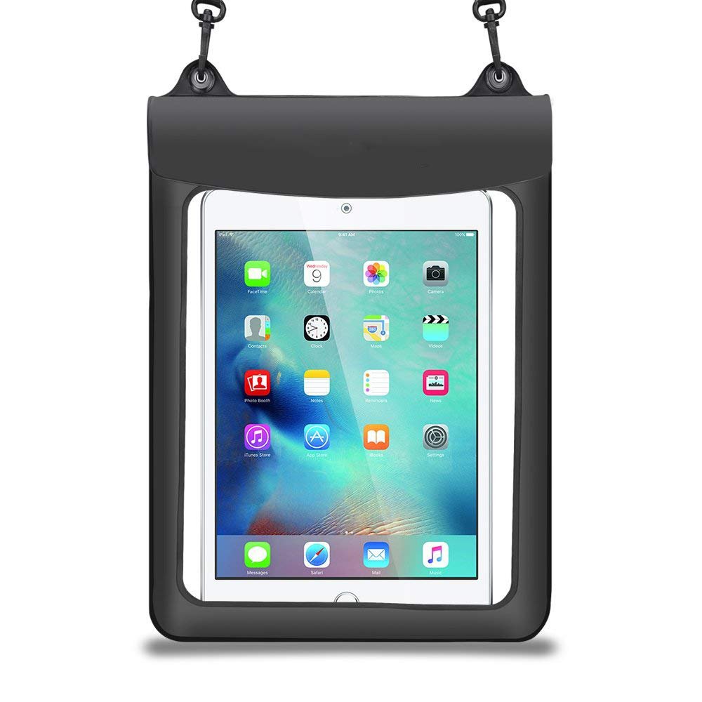 9.7-11 Inch Tablet Waterproof Case Dry Bag Pouch for Samsung Galaxy Tab A9 Plus/ S9/ S9 FE/ S7/ S8/ A7 10.4/ A8 10.5/Active4 Pro/ S6 Lite 2024/ iPad Pro 11/ iPad Air (Black)
