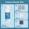 Click Clean Screen Cleaner Kits - 4 All-in-One Screen Cleaner with 4 oz Cleaner Refill, 1 Microfiber Cloth(7.8 x 7.8in), 1 Mini Refill Funnel, and 1 Sprayer - for All Phones, Laptop and Tablet Screens view 4