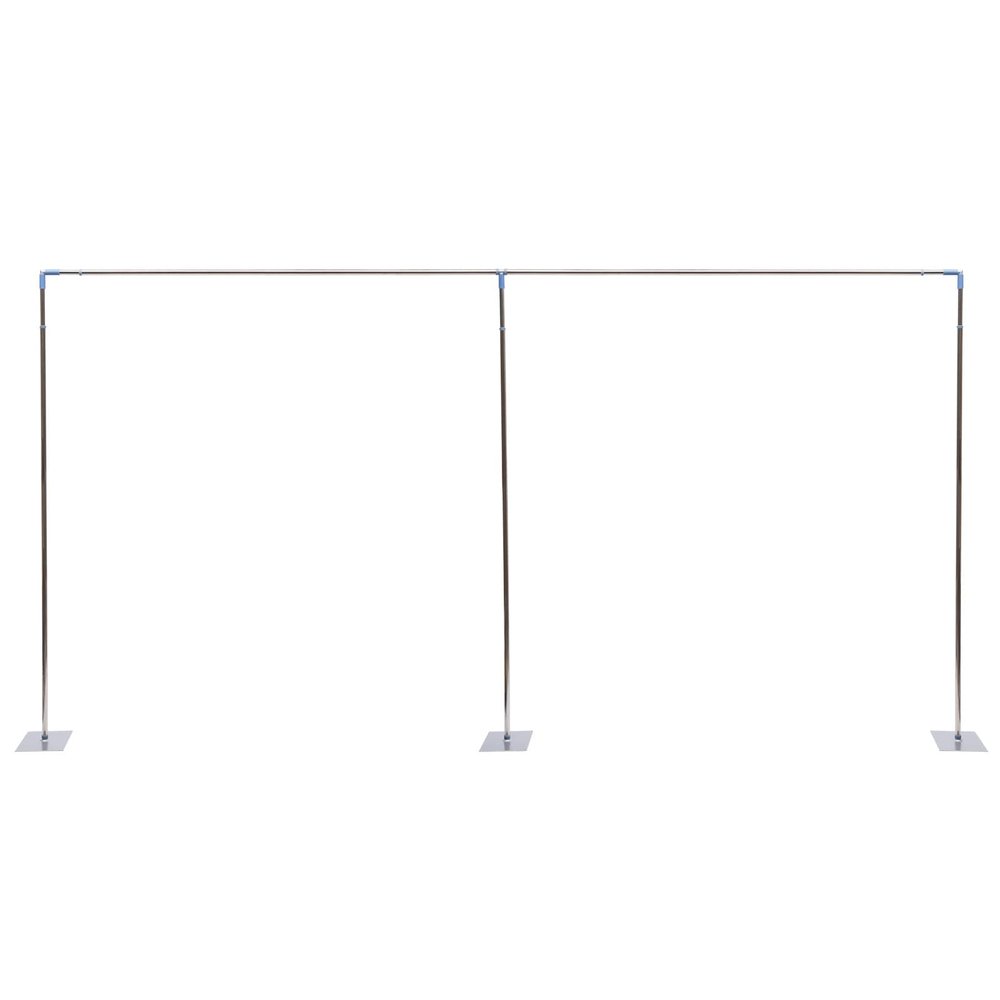 10x20 FT Backdrop Stand Heavy Duty Pipe and Drape Kit, Adjustable Backdrop Stand with Metal Steel Base for Wedding Birthday Party Photography Background Christmas Decoration