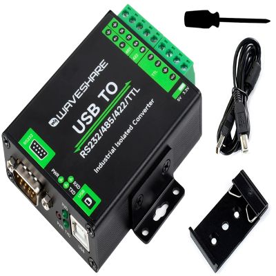 USB to RS232/485/422/TTL Converter with FT232RNL Chip, Industrial Isolated USB Adapter with Multiple Protection, Support Multi Devices and Android, Windows 11 / 10 / 8.1 / 8 / 7, Etc Multi System