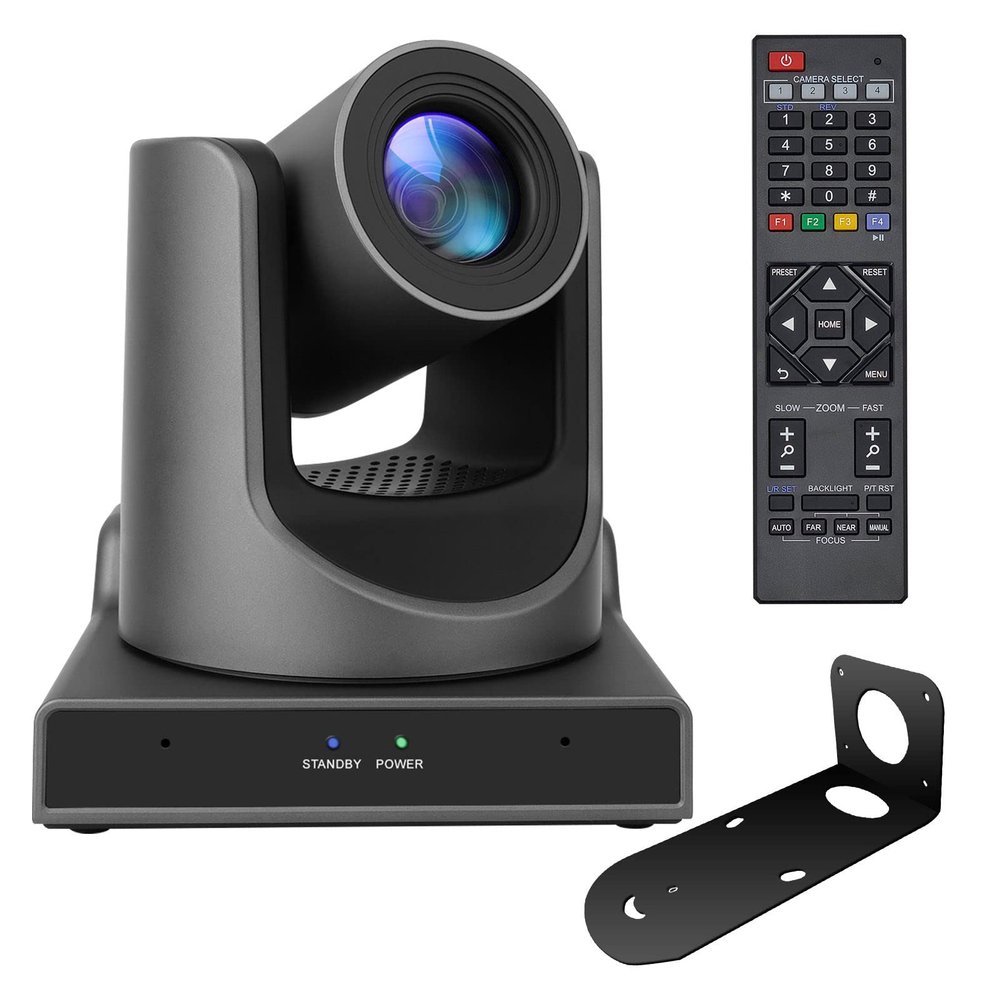ADKIDO PTZ Camera, 20X HDMI PTZ Camera with Optical Zooming Video and POE with Network IP Live Streaming, Simultaneous 3G-SDI and USB Video Output, Ideal for Church, Conferences, Teaching