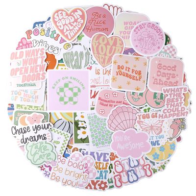 100PCS Cute Preppy Stickers Pink Motivational Vinyl Waterproof Stickers for Laptop Bumper Water Bottles Computer Phone Hard Hat Car Inspirational Decals for Adults Women Kids Teen Girls