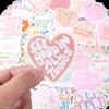 100PCS Cute Preppy Stickers Pink Motivational Vinyl Waterproof Stickers for Laptop Bumper Water Bottles Computer Phone Hard Hat Car Inspirational Decals for Adults Women Kids Teen Girls view 2