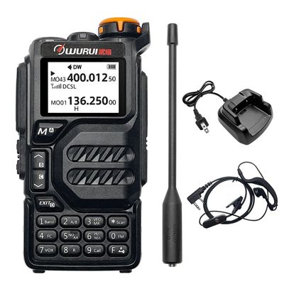 Wurui K5 Full Band walkie Talkie for Adults Professional Outdoor Long Range uhf VHF Skiing car Cheap GMRS intercom USB c (K5 with Headset)