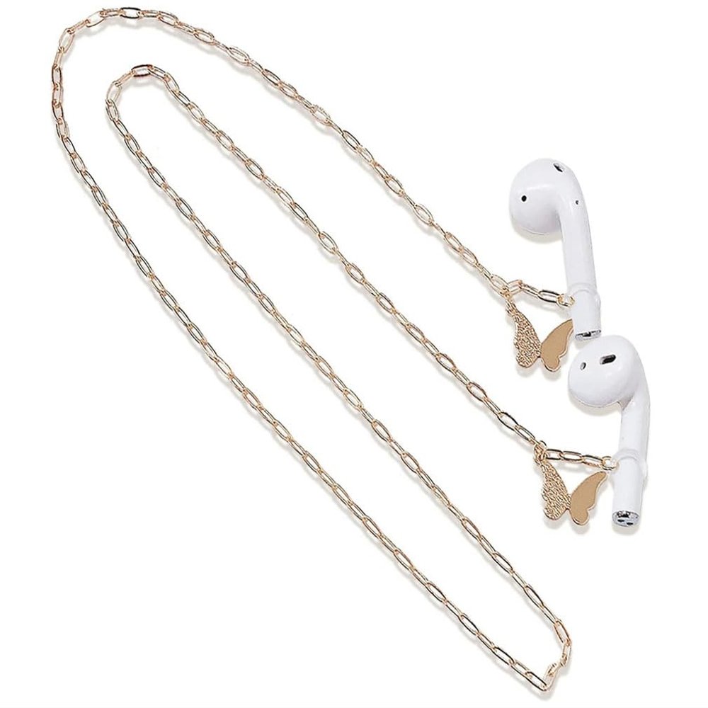 Anti Lost Earring Strap for Airpods Anti Lost Strap for Airpods Pro, Wireless Earhooks Earbuds Earphone Holder Connector, Compatible with Airpods 1 2 3 & Airpods pro (Pearl Hook Style)