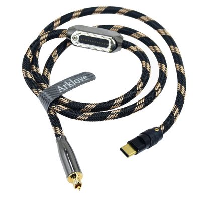50ft USB c to Optical Cable Opt Male Type-c to Digital Optical Fiber Optic Audio Interface Female Adapter Wire Toslink Cord for dac amp Sound Preamp Amplifier DSD64 dsd128 192K with Phone