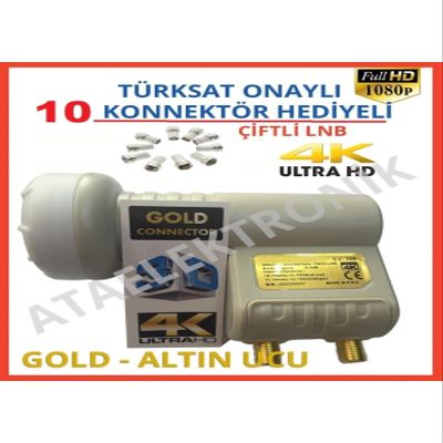 ATA ELECTRONIC 2-Pit Lnb 3D 4K Full Hd Lenebe Elenbi + Antenna Cable + 10 Jack