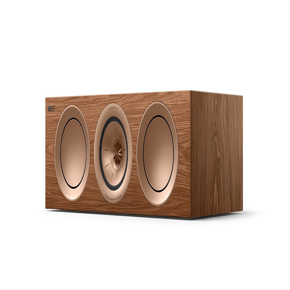 KEF R2 Meta Compact 3 Way Center Channel Speaker (Walnut)