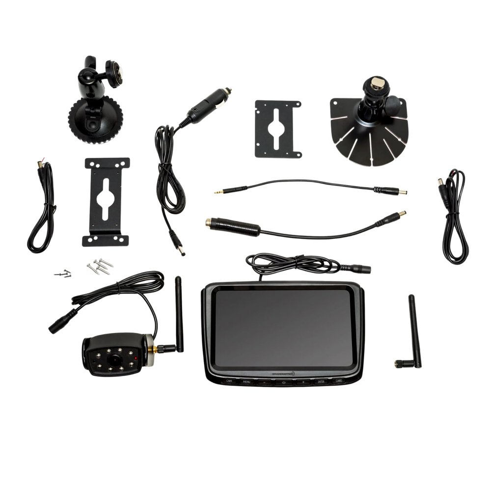 Brandmotion Wireless Observation IR Camera System with 7 HD Monitor | Compatible with RAM 1500 (09-2018) and Heavy Duty (2010-Current) | ADHS-7810v2 | Edge to Edge Image Mirror | 12 x 8.5 x 3.5