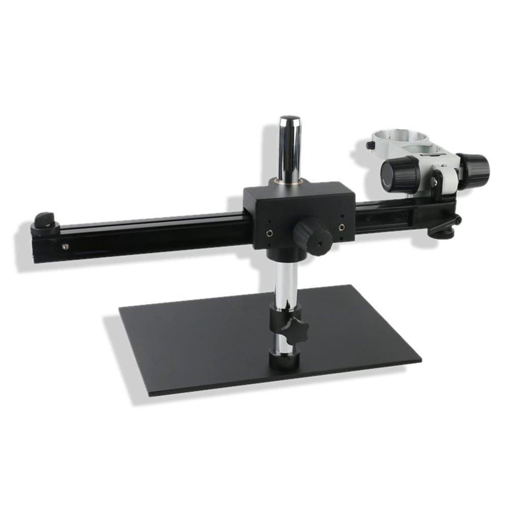 Microscope Accessories Kit Guide Rail Microscope Stand Guide Stereo Zoom Microscope Stand Holder + Adjustable Diameter 76mm Gear Holder Microscope Slides