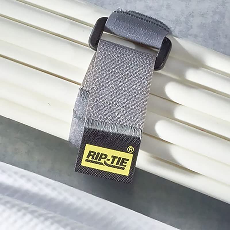 RIP-TIE 1 x 18" Rip-Tie CinchStrap Cable Tie Perfect for Heavy Duty Cables 10 Pack Grey