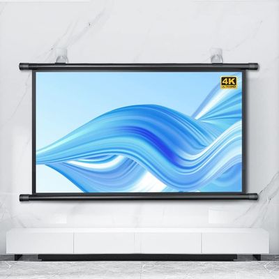 TOCTUS 60" 70" Wall Mounted Projector Screen Home Portable Manual Projection Screen Roll Up Screen HD 4K 16:9 Movie Screen for Home Cinema(60inch,16:9)