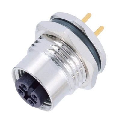 10pcs M12 Connector Female 4Pin Panel Mount Connector Waterproof IP67