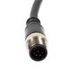 keisnoaja M12 8Pin Male Cable A-Coding Straight Connector Molded 1M AWG24 PVC Black Cable for Industrial Automation view 3