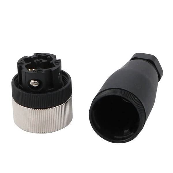 2pcs Straight M12 Female 4Pin Field Wireable Cable Connector, M12 Connector