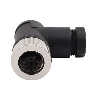 10pcs Sensors M12 Female 4Pin Connector Right Angle Cable Mount Connector