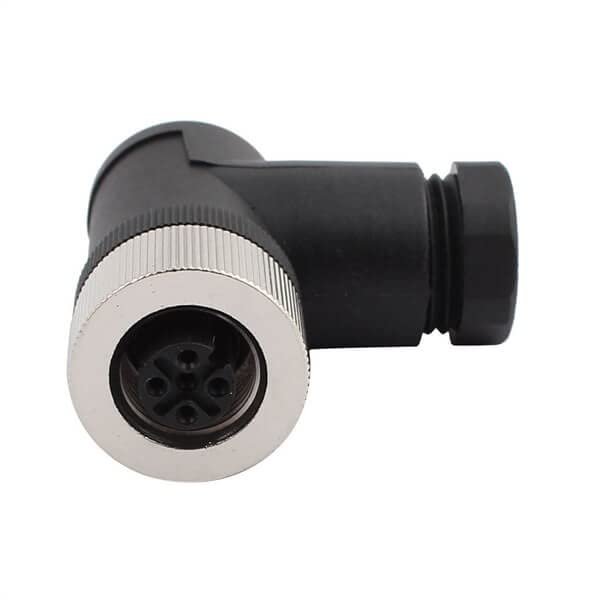 10pcs Sensors M12 Female 4Pin Connector Right Angle Cable Mount Connector