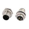 10pcs M12 4-Pin Rear Mount Connector Solder Contacts For Cable view 2