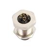 10pcs M12 Male 5Pin Panel Mount Connector B Code Solder Type Front Fastened view 1