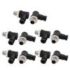 10pcs M12 Male 5Pin Field Wired Connectors Right Angle Cable Plug view 1