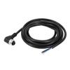 10pcs M12 Female Right Angle 4Pin A Code Aviation Socket Electrical Cable 1.5M AWG22 PVC Black Cable view 3