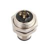 10pcs IP67 M12 Male 5Pin Waterproof Connector Rear Panel Mount M16x1.5 Mounting Thread view 1
