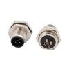 10pcs IP67 M12 Male 5Pin Waterproof Connector Rear Panel Mount M16x1.5 Mounting Thread view 2