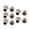 10pcs IP67 M12 Male 5Pin Waterproof Connector Rear Panel Mount M16x1.5 Mounting Thread view 4