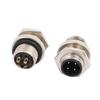 10pcs M12 Male 4Pin B-code Solder Contacts Panel front Mount Connector view 2